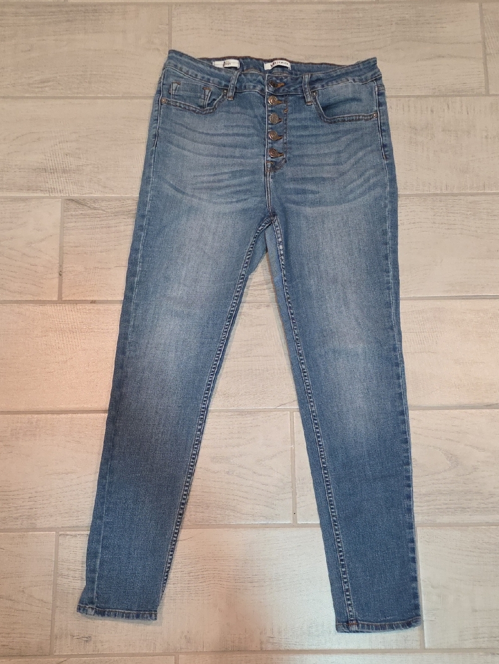 Vigoss Ace Skinny Women's Size 29 Button Fly Stretch Medium Wash